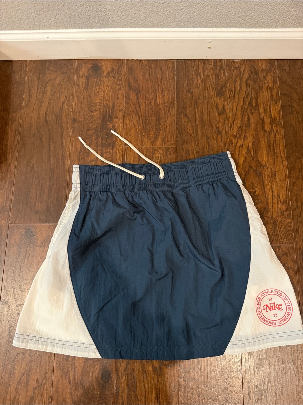 Nike Navy and White Tennis Skirt with Drawstring Waist NWT